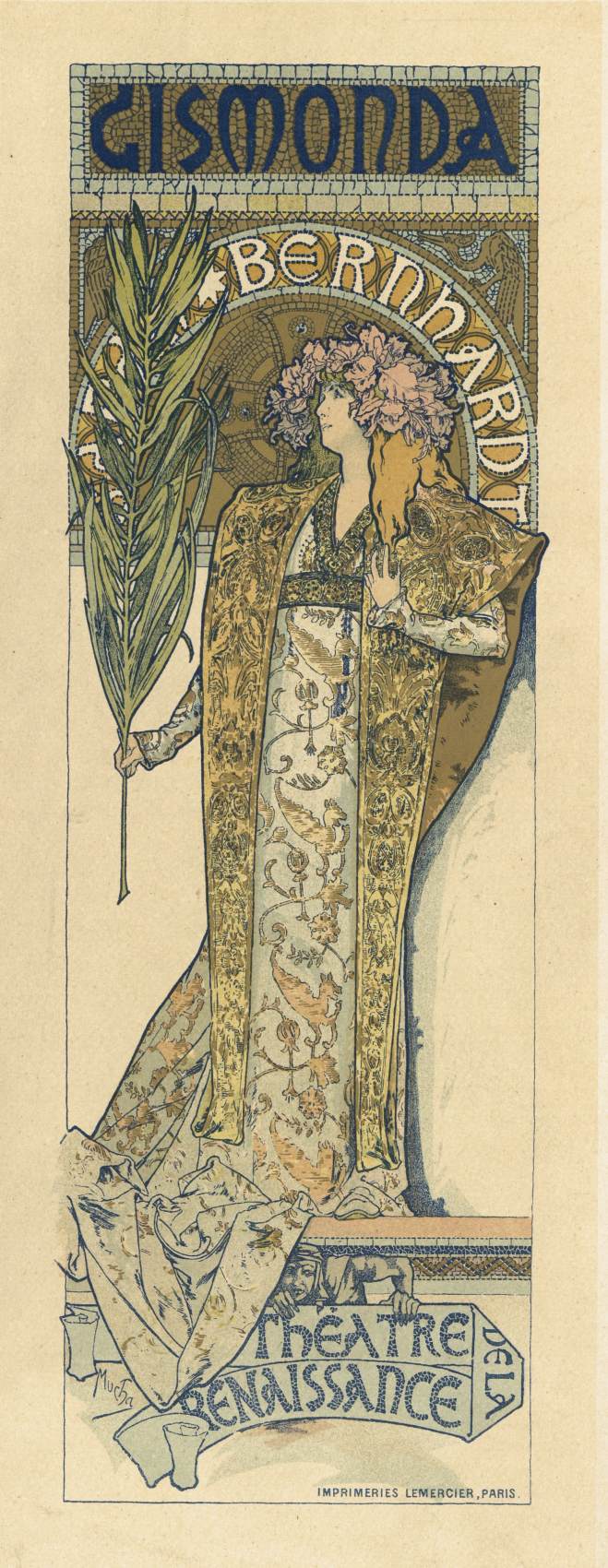 《Gismonda》1894 · 莎拉·伯恩哈特主演戏剧海报